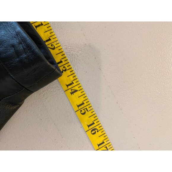 Jacqueline Ferrar Genuine Black Leather Pants Size 6 Black Polyester Lining Sz 6 - Picture 8 of 9